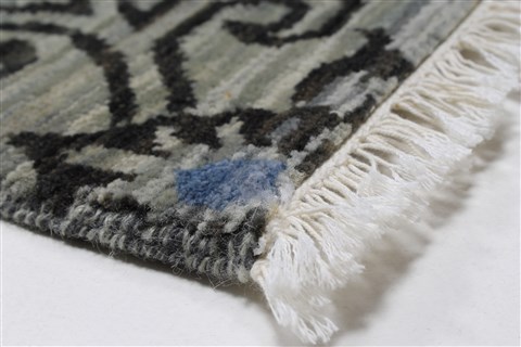 Modern Black Hand Knotted 90 X 120 Area Rug 250-26928 Image 6