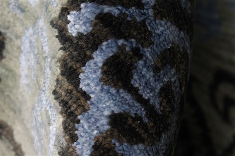 Modern Black Hand Knotted 90 X 120 Area Rug 250-26928 Image 9