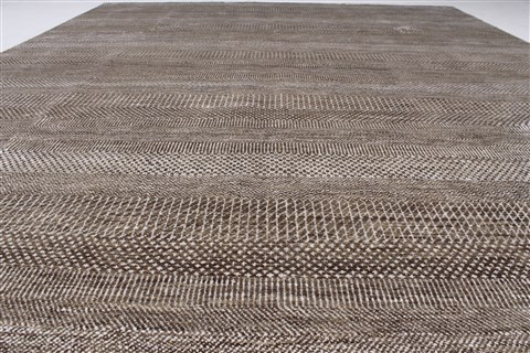 Modern Brown Hand Knotted 710 X 101 Area Rug 250-26929 Image 3