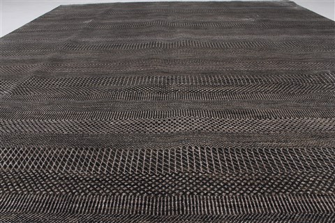Modern Beige Hand Knotted 81 X 102 Area Rug 250-26930 Image 4