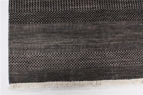 Modern Beige Hand Knotted 81 X 102 Area Rug 250-26930 Image 6