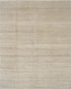 Indian Modern Beige Rectangle 8x10 ft Wool Carpet 26931