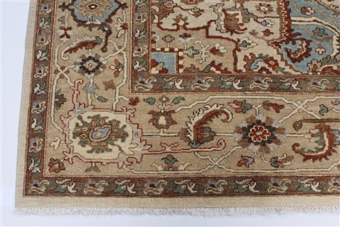 Serapi Beige Hand Knotted 81 X 100 Area Rug 250-26932 Image 7