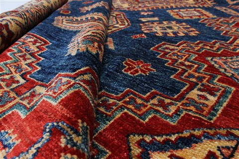 Kazak Blue Hand Knotted 510 X 94 Area Rug 250-26939 Image 1