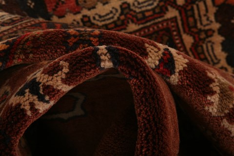 Kurdi Brown Hand Knotted 34 X 410 Area Rug 253-26949 Image 10