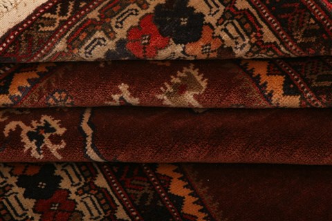 Kurdi Brown Hand Knotted 34 X 410 Area Rug 253-26949 Image 13