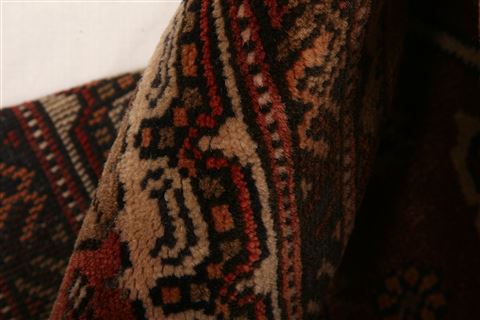 Kurdi Brown Hand Knotted 34 X 410 Area Rug 253-26949 Image 1
