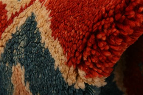 Gabbeh Red Hand Knotted 35 X 49 Area Rug 253-26952 Image 2