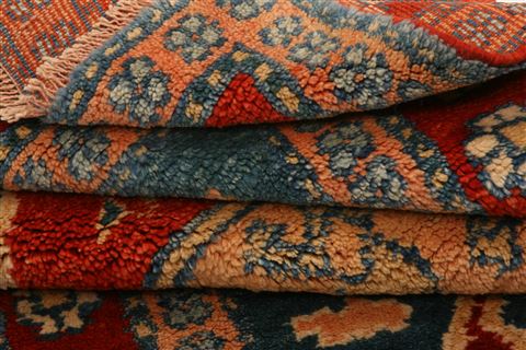 Gabbeh Red Hand Knotted 35 X 49 Area Rug 253-26952 Image 6