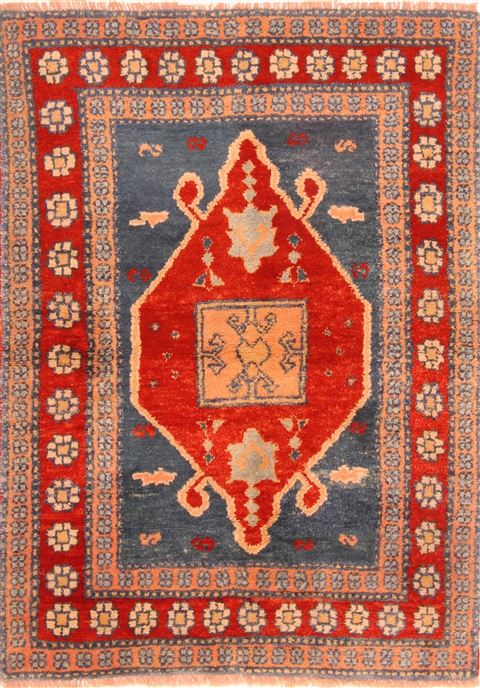 Gabbeh Red Hand Knotted 35 X 49 Area Rug 253-26952 Image 0