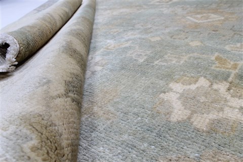 Oushak Beige Hand Knotted 90 X 1111 Area Rug 250-26956 Image 1