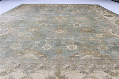 Oushak Beige Hand Knotted 90 X 1111 Area Rug 250-26956 Image 4