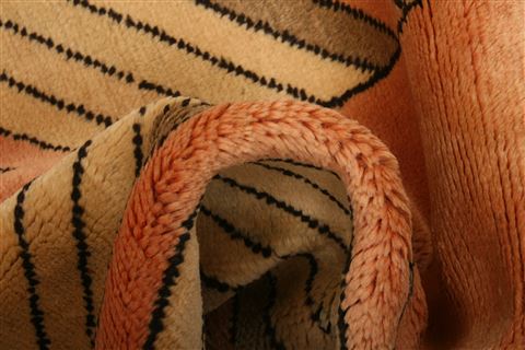 Gabbeh Orange Hand Knotted 33 X 48 Area Rug 100-26957 Image 2