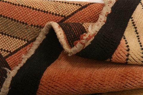Gabbeh Orange Hand Knotted 33 X 48 Area Rug 100-26957 Image 4