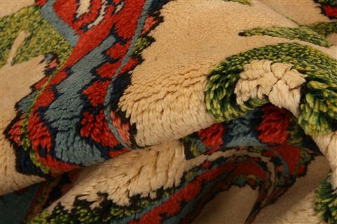 Gabbeh Red Hand Knotted 35 X 46 Area Rug 253-26959 Image 2