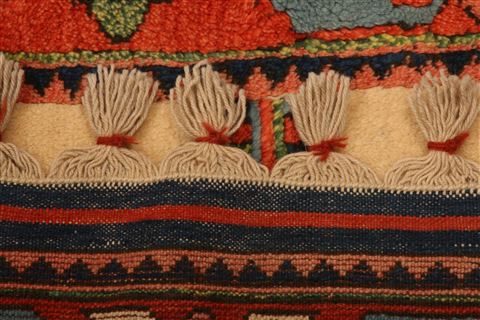Gabbeh Red Hand Knotted 35 X 46 Area Rug 253-26959 Image 7
