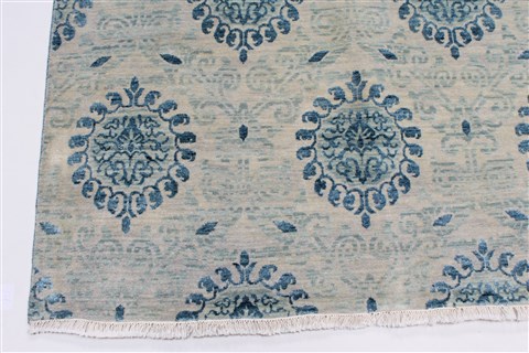 Modern Blue Hand Knotted 910 X 142 Area Rug 250-26960 Image 6