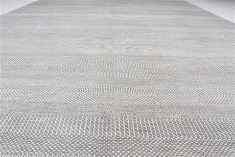 Modern Beige Hand Knotted 910 X 147 Area Rug 250-26961 Image 3