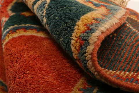 Gabbeh Red Hand Knotted 36 X 48 Area Rug 100-26963 Image 3