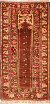 Kazak Brown Hand Knotted 3'9" X 5'10"  Area Rug 100-26972