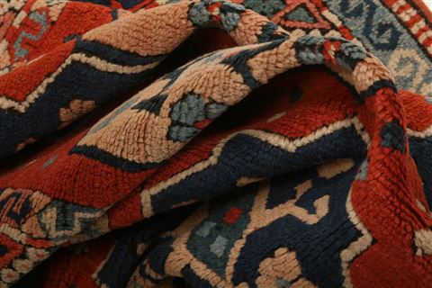 Kazak Orange Square Hand Knotted 38 X 44 Area Rug 100-26974 Image 2