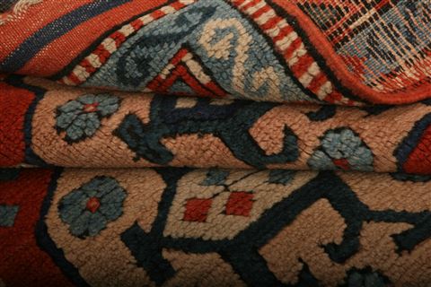Kazak Orange Square Hand Knotted 38 X 44 Area Rug 100-26974 Image 5