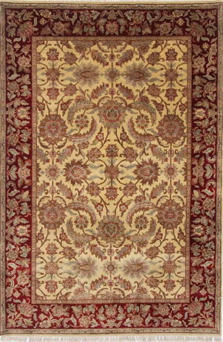 Jaipur Yellow Hand Knotted 62 X 91 Area Rug 250-26976 Image 0