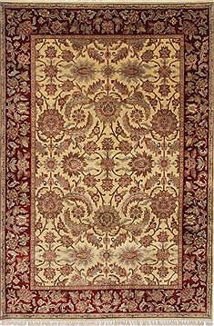 Jaipur Yellow Hand Knotted 6'2" X 9'1"  Area Rug 250-26976