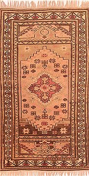 Kazak Beige Runner Hand Knotted 3'5" X 6'5"  Area Rug 100-26980