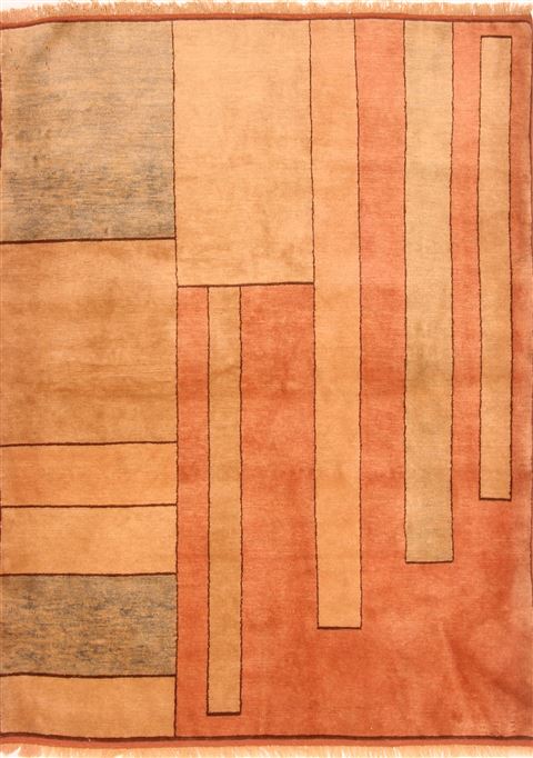 Gabbeh Multicolor Hand Knotted 45 X 60 Area Rug 253-26981 Image 0