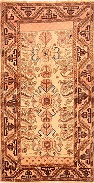 Baluch Beige Hand Knotted 3'2" X 6'1"  Area Rug 100-26986