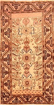 Afghan Baluch Beige Rectangle 3x5 ft Wool Carpet 26986