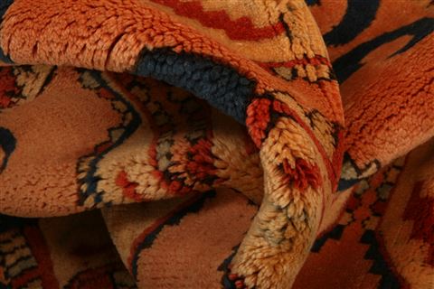 Kazak Orange Hand Knotted 37 X 51 Area Rug 100-26988 Image 2