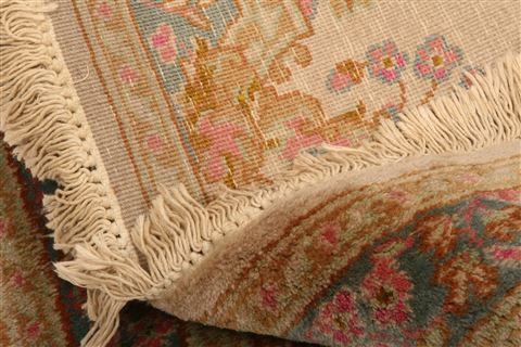 Kerman Beige Hand Knotted 31 X 52 Area Rug 100-26994 Image 4