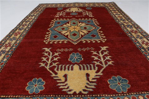 Kazak Red Hand Knotted 44 X 67 Area Rug 250-26997 Image 1