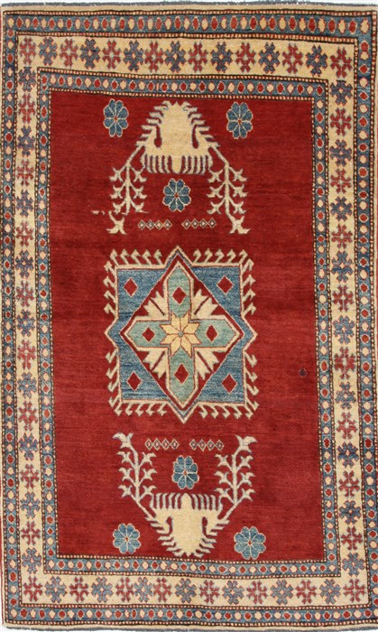 Kazak Red Hand Knotted 44 X 67 Area Rug 250-26997 Image 0