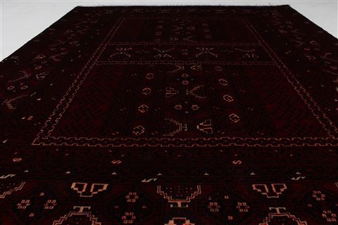 Baluch Red Hand Knotted 51 X 66 Area Rug 250-26998 Image 2