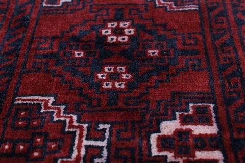 Baluch Red Hand Knotted 51 X 66 Area Rug 250-26998 Image 7