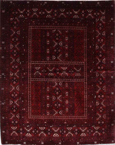 Baluch Red Hand Knotted 51 X 66 Area Rug 250-26998 Image 0