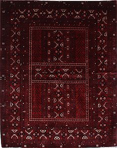 Baluch Red Hand Knotted 5'1" X 6'6"  Area Rug 250-26998