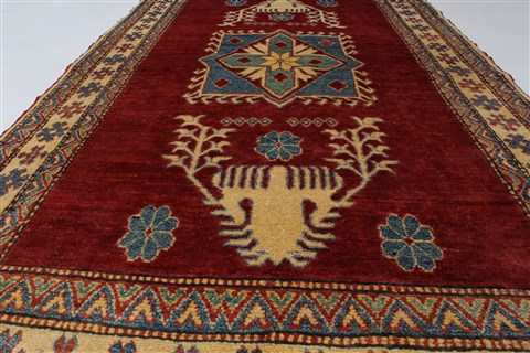 Kazak Red Hand Knotted 41 X 70 Area Rug 250-27006 Image 3