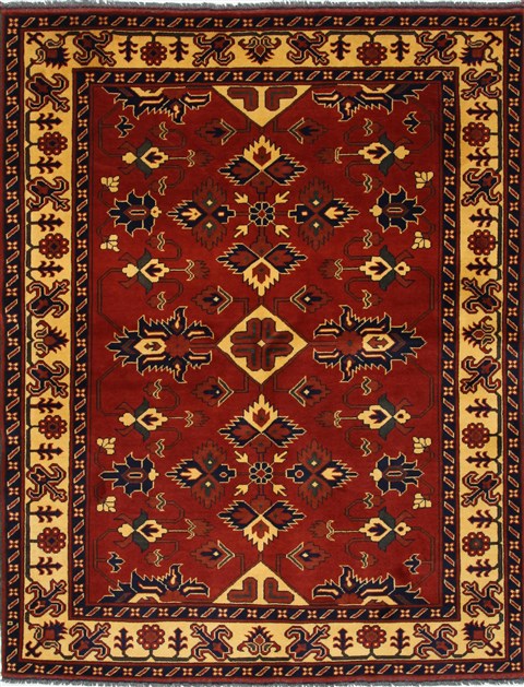 Kazak Red Hand Knotted 51 X 66 Area Rug 250-27009 Image 0