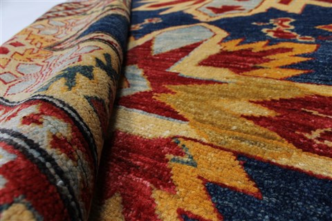 Kazak Blue Hand Knotted 410 X 611 Area Rug 250-27010 Image 1