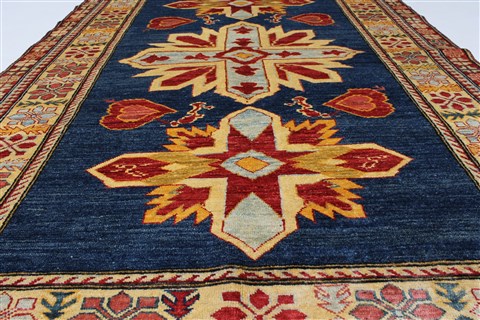 Kazak Blue Hand Knotted 410 X 611 Area Rug 250-27010 Image 4