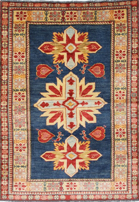Kazak Blue Hand Knotted 410 X 611 Area Rug 250-27010 Image 0