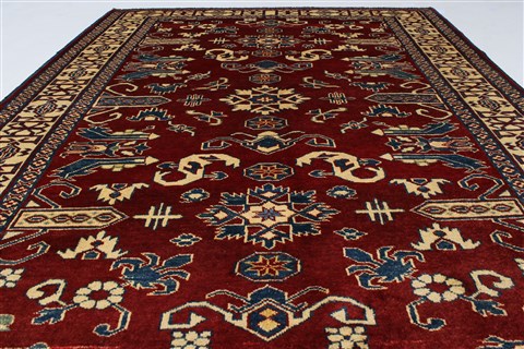 Kazak Red Hand Knotted 410 X 62 Area Rug 250-27011 Image 4