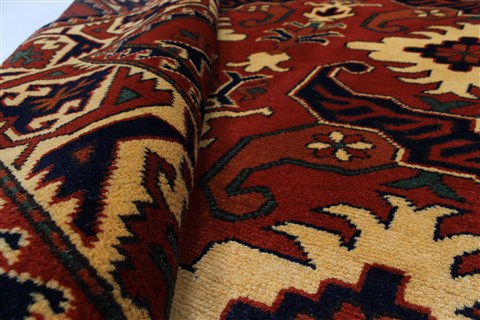 Kazak Red Hand Knotted 51 X 67 Area Rug 250-27013 Image 10