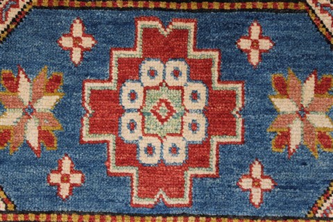 Kazak Blue Hand Knotted 41 X 68 Area Rug 250-27015 Image 8