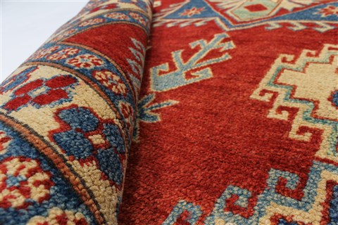 Kazak Red Hand Knotted 44 X 64 Area Rug 250-27016 Image 2