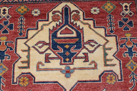 Kazak Beige Hand Knotted 45 X 610 Area Rug 250-27018 Image 2